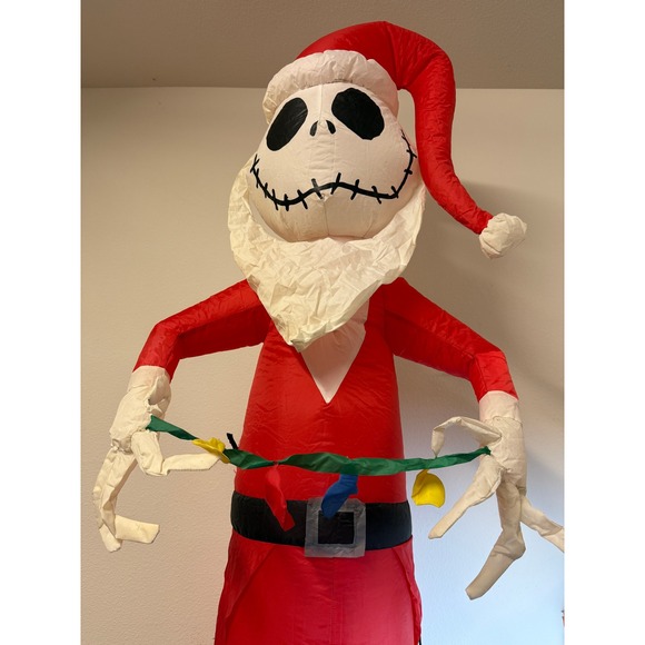 Disney Other - Nightmare Before Christmas Jack Skellington Inflatable Halloween Decor Santa